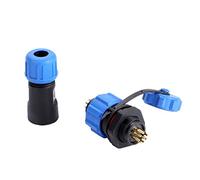 Garosa Zócalo de Enchufe de Aviación, Conector de Plástico de 2 Pines IP67, Zócalo de Brida Duradero para Cableado Eléctrico Al Aire Libre (9 pines)