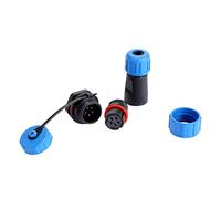 Garosa Zócalo de Enchufe de Aviación, Conector de Plástico de 2 Pines IP67, Zócalo de Brida Duradero para Cableado Eléctrico Al Aire Libre (5 pines)