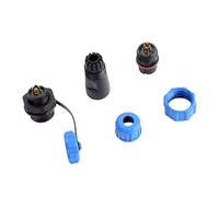 Garosa Zócalo de Enchufe de Aviación, Conector de Plástico de 2 Pines IP67, Zócalo de Brida Duradero para Cableado Eléctrico Al Aire Libre (4 pines)