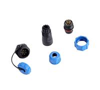 Garosa Zócalo de Enchufe de Aviación, Conector de Plástico de 2 Pines IP67, Zócalo de Brida Duradero para Cableado Eléctrico Al Aire Libre (7 pines)