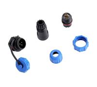 Garosa Zócalo de Enchufe de Aviación, Conector de Plástico de 2 Pines IP67, Zócalo de Brida Duradero para Cableado Eléctrico Al Aire Libre (3 pines)