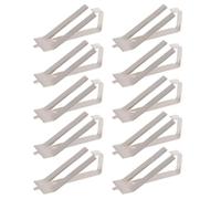 GAROZATION 10 Piezas Retenedor de Plataforma de Vidrio para Impresora 3d, Clip para Cama de Cristal de Acero Elástico Plata, Fácil de Instalar, sin Rebabas, para Plataforma de Vidrio de Cama