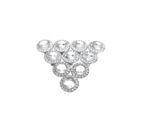 GAROZATION 10 Pomos de Cristal Forma de Diamante de 30 Mm para Puertas y Cajones de Armario de Cocina, Material Resistente de Aleación de Zinc y Circonita, Elegantes y Prácticos