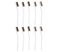 GAROZATION 10 Unidades Cepillo de Limpieza para Boquilla de Impresora 3d de Acero Inoxidable Blanco Cerdas Suaves para Aplicaciones DIY E Industriales