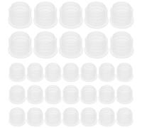 GAROZATION 100 Piezas Tapones para Botellas de Vino y Sal de Pe Blanco, Diseño Circular y Redondo, Función Antileak y Estabilidad Química, Ideales para Cocinas Familiares y Laboratorios