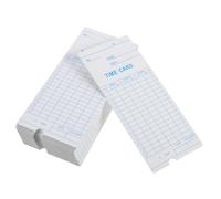 GAROZATION 100 Unidades Hojas Tarjetas de Asistencia en Papel Doble Cara para Control Horario Manual Suministro de Asistencia de Oficina Tarjetas de Registro para Empleados