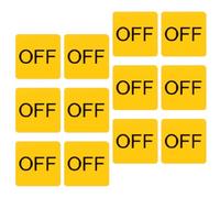 GAROZATION 12 Hojas de Pegatinas Autoadhesivas para Advertencia en Dispositivos, Diseño Clásico Amarillo y Negro, Material Pvc sin Encogimiento ni Deformación, Adecuado para Fábrica y Sala