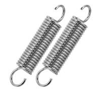 GAROZATION 2 Ganchos de Acero Resorte para Hamaca de Silla, Resistentes y Seguros, Material de Acero Muelle, Color Plata, Pack de 2 para Columpio en Jardín o Porche