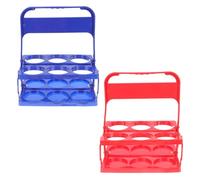 GAROZATION 2 Portabotellas Plegables para Cerveza y Vino de Plástico, Cesta Multifuncional para Guardar Botellas en Fiestas Obsequios o Regalos de Inauguración