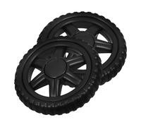 GAROZATION 2 Ruedas de Goma Negras y Resistente al Desgaste de Repuesto Absorción de Impactos para Carrito de para Supermercado y Transporte de Mercancías