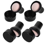 GAROZATION 4 Esponjas de Maquillaje Forma de Hongo para Base y Polvos, Color Piel, Secas y Húmedas, Reutilizables y Lavables, Aplicadores Faciales para Maquillaje Mujer y Niñas, Kit Soporte