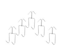 GAROZATION 5 Ganchos para Carne de Acero Inoxidable, Gancho Multifuncional de Doble Punta para Colgar Cerdo, Pollo y Jamón, Set de 5 Piezas, Uso en Cocina y Restaurante