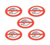 GAROZATION 5 hojas Pegatinas Adhesivas de Advertencia No Tocar de Señales de Precaución para Fábricas y Empresas Resistente Desgaste con Diseño Visible para Superficies Lisas Interior y