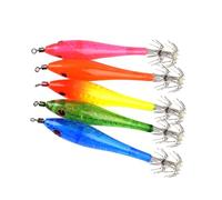 GAROZATION 5 Señuelos de Pesca Anzuelos Resistentes de Plástico Luminosos Forma de Pez Pequeño Color Aleatorio para Agua Salada y Dulce Ideales para Pescadores
