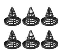 GAROZATION 6 Tapas de de Pesca Portátiles para Viajes de Pesca al Aire Libre de Plástico Negro para Atrapar Cangrejos y Camarones, Diseño y Fácil de Limpiar
