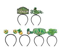 GAROZATION 6piezas Diadema De San Patricio Estilo Trébol Para Fiesta Irlandesa Accesorio Decorativo Para Mujeres y Diseño Clásico y Divertido
