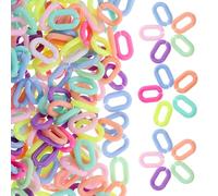 GAROZATION 800 Anillos de Acrílico Reutilizables para Cadenas de Bolso, Conectores Desmontables para Manualidades y Creación de Pulseras, Paquete de 800 Piezas