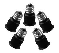 GAROZATION Adaptador de Bombilla LED Tornillo E12 a E14, Convertidor de Base para Lámparas, 5 Piezas, Conector de Portalámparas para Iluminación en Hogar y Oficina, Ahorro Energético