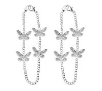 GAROZATION Adornos para Botas de Aleación Plateada Flecos Vintage, Colgantes Decorativos para Zapatos Punk Hechos a Mano, Cadena de 24,4 Cm, Accesorios para Botas Mujer en Eventos y Uso