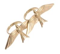 GAROZATION Anillos Ajustables de Acero Inoxidable Diseño de Pájaro de la Paz Abiertos Símbolo de Libertad 18K Oro Auténtico Estilo Retro Vintage Joyería para Mujer Adecuado Uso Diario y
