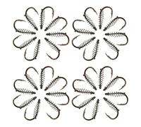 GAROZATION Anzuelos de Resorte Tipo Pulpo 12 40 Piezas Acero al Carbono Resistente Púas para Pesca Agua Dulce y Salada Accesorios de Pesca Seguros y Duraderos