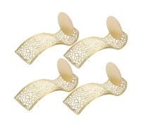 GAROZATION Aplique de Pared de Hierro Hueco para Velas 4 Piezas Candelabro Decorativo Metálico Colgante para Hogar Sala Estudio Oficina Bodas