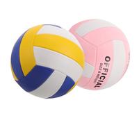 GAROZATION Balón de Voleibol Talla 5 Suave para Entrenamiento y Competición en Interiores, Material Grueso Duradero, Colores Claro y Azul Vibrante, 2 Unidades para Práctica Deportiva y