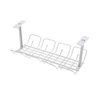 GAROZATION Bandeja de Gestión de Cables para Debajo del Escritorio Soporte Resistente y Diseño sin Taladro, Organizador Práctico para Oficina y Estudio, Adecuado para Mantener Orden Espacio