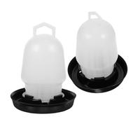 GAROZATION Bebedero Automático Capacidad de 0.5kg para Pollos 2 Unidades de Plástico y Práctico Adecuado para Gallineros y Granjas Avícolas