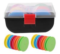 GAROZATION Bobinador de Pesca de Eva Grande 10 Piezas Mixtas Caja de Almacenaje Portátil para Hilo de Pesca Enrollador Ligero y Práctico para Accesorios al Aire Libre Color Color