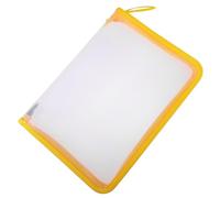 GAROZATION Bolsa para Archivos A4 Cremallera, Portaarchivos Transparente de Polipropileno Pp, Organizador de Documentos Amarillo para Oficina, Escuela y Almacenamiento Seguro