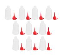 GAROZATION Botellas Aplicadoras de Pegamento Punta Fina, Pack de 10 Botellas Exprimibles de Plástico Transparente de 100 Ml para Almacenamiento de Líquidos y Trabajos de Precisión