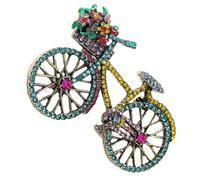 GAROZATION Broche De Bicicleta Pin De Diamantes De Imitación Para Mujer Adorno De Aleación De Zinc Resistente Para Embellecer Bufandas En Cumpleaños 2.87X2.04In
