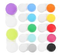 GAROZATION Caja de Lentes de Contacto Redonda de Plástico Pequeña y Ligera, Soporte Anti-Desgaste para Viaje y Uso en Clase, Pack de 12 Unidades