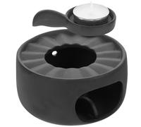 GAROZATION Calentador de Té Cerámico Retro Base y Soporte para Vela, Calentador de Tetera Individual para Oficinas y Amantes del Té, Diseño Elegante y Funcional