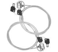 GAROZATION Candado de Cable de Seguridad para Portátil Llave 1,12 M, Juego de 2 Unidades, Cable Resistente Antirrobo para Computadoras y Tablets, Accesorio Electrónico para Protección
