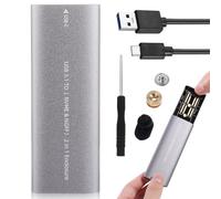 GAROZATION Carcasa para Disco Duro SSD Portátil con Aleación de Aluminio, Protocolo Dual Type-c 3.1, Adecuado para Uso Diario en Laptops y Otros Dispositivos
