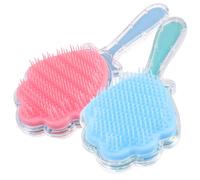 GAROZATION Cepillo Desenredante de Paleta 2 Piezas para Alisar y Masajear el Cuero Cabelludo, Cepillo Ergonómico Portátil Azul y Verde para Cuidado del Cabello y Cabello Rizado