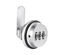 GAROZATION Cerradura de Leva Combinación de 3 Diales Aleación de Zinc Plateada Recombinable Seguridad para Buzón y Cajón para Aplicaciones sin Llave