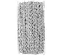GAROZATION Cinta de Encaje Ondulado de Poliéster Plata para Decoración de Ropa y Faldas, Accesorio de Costura Efecto Decorativo para Manualidades y Vestuario Escénico