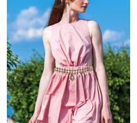 GAROZATION Cinturón de Cadena Boho Largo para Cintura Borlas Geométricas y Pedrería Joyería Corporal Étnica Ligera Color Accesorio Versátil para Fiestas y Danza