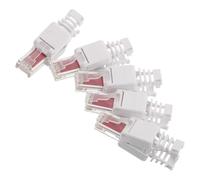 GAROZATION Conectores Modulares de Cable Ethernet Cat 6 sin Blindaje, 5 Piezas, Extremos Rj45 Pasantes, Enchufe Modular para Redes Gigabit, Conexión Rápida para Oficina y Hogar