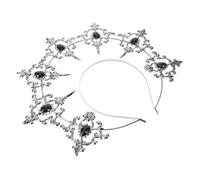 GAROZATION Coroa Barroca Brillantes Para Fiestas Accesorio De Cabeza Para Eventos y Representaciones Diadema De Diosa Para Mujeres Para Fotografía y Celebraciones