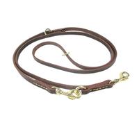 GAROZATION Correa para Mascotas de Cuero Doble Cabeza Ajustable de 2,3 Metros Resistente y Fuerte para Pasear Perros y Gatos en Uso Diario