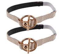GAROZATION Correas Elásticas para Tacones Altos de Mujer Material Pu Cuero y Aleación 1 Par Hebilla Desmontable Antideslizantes para Zapatos Beige, Fáciles de Usar al Bailar