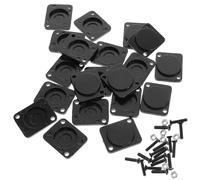 GAROZATION Cubierta de Chasis Profesional Metálica para Panel de Montaje, Placa Ciega D Tipo para Conector Xlr, Inserto de Placa Frontal Estándar, Solución Versátil de Montaje en Panel