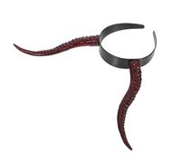 GAROZATION Diadema de Pequeños Cuernos de Plástico para Halloween Diadema Gótica Negra para Cosplay de Mujer Accesorio Ligero y Reutilizable para Disfraces de Bruja y Fiestas Temáticas