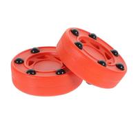 GAROZATION Disco de Hockey sobre Patines Profesional de PVC Resistente 2 Piezas para Entrenamiento Diseño 6 Bolas para Deslizamiento Suave en Superficies Lisas Interiores y Exteriores