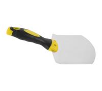 GAROZATION Espátula Curva de Acero Inoxidable 15 CM para Alisar Masilla en Reparación de Paneles de Yeso, Herramienta Manual Compacta para Uso en Espacios Reducidos y Tareas Variadas