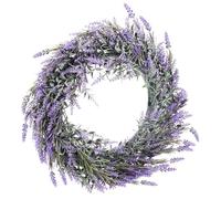 GAROZATION Guirnalda de Flores Artificiales Lavanda Violeta Colgante para Puerta Decoración de Primavera para Hogar Jardín Porche Resistente al Desgaste
